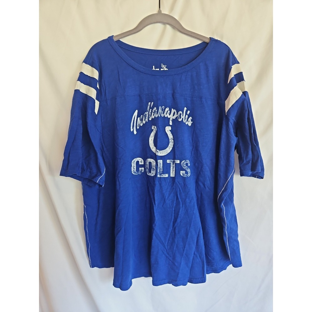 Touch T-shirt Womens 4X Blue Good Indianapolis Colts NFL Graphic Tee